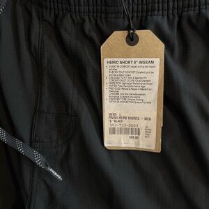NWT Prana Men's Heiro Lined Shorts Gym Training Size Large Black